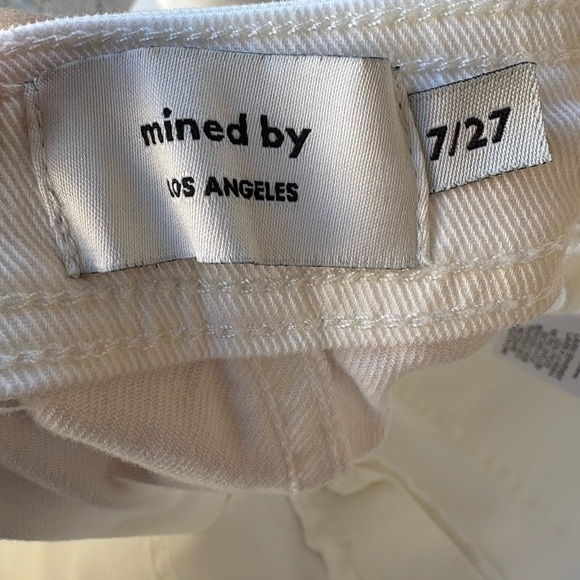 Mined by Los Angeles women’s white wide leg denim jeans size 7 preloved no flaws - Picture 5 of 9
